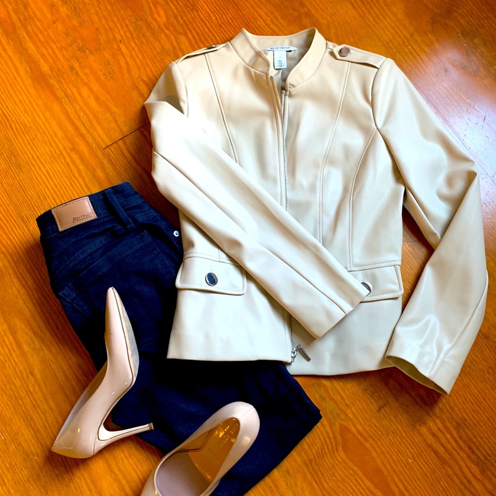Faux leather jacket